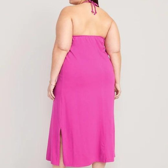 NWT Old Navy Slub-Knit Halter Midi Shift Dress for Women - Picture 6 of 7